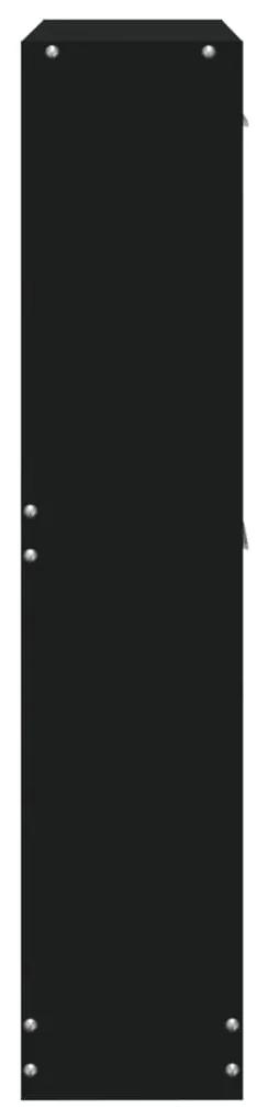 vidaXL Παπουτσοθήκη Μαύρη 59x17x81 εκ. από Επεξεργασμένο Ξύλο