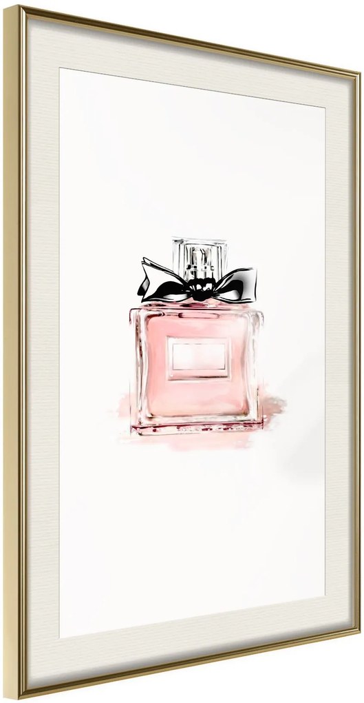 Αφίσα - Pink Scent - 30x45 - Χρυσό - Με πασπαρτού