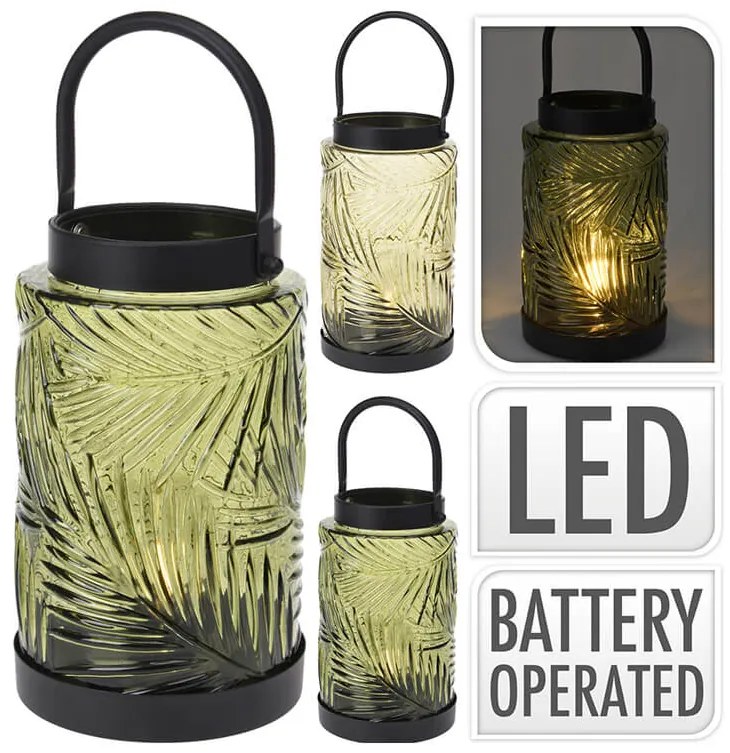 Φανάρι LED με λαβή με μπαταρία και διαστάσεις 12x20cm, σε 2 επιλογές χρώματος