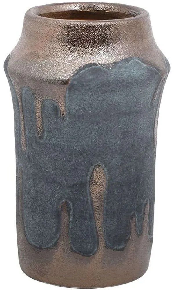 Βάζο 0046-124-007 15x24cm Blue-Bronze Κεραμικό