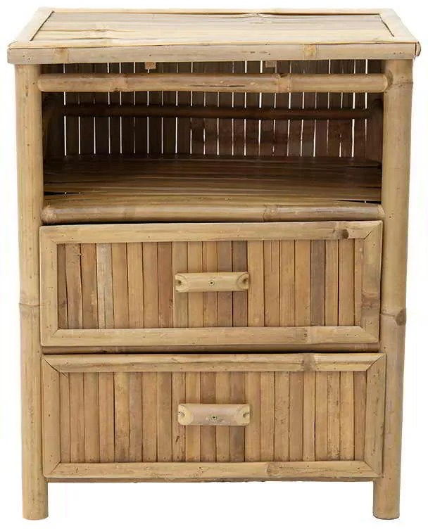 Κομοδίνο Ofra pakoworld bamboo φυσικό 56x46x69εκ