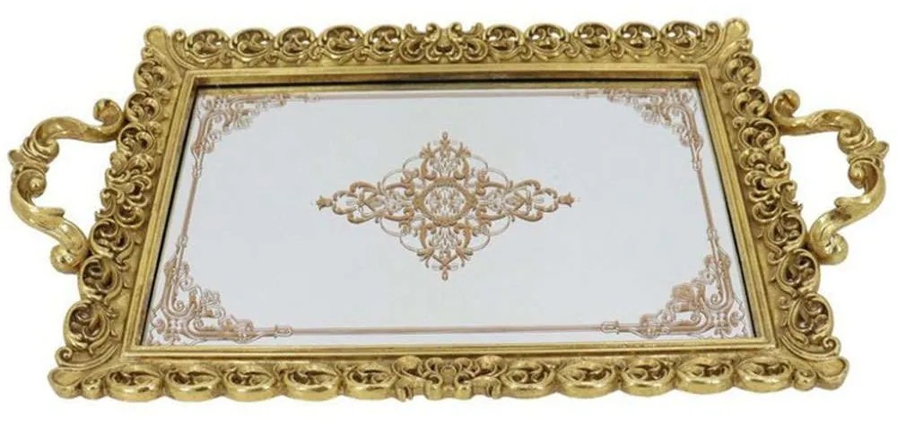 Δίσκος Σερβιρίσματος XL21037116 45,3x25,6cm Gold Oriana Ferelli® Polyresin