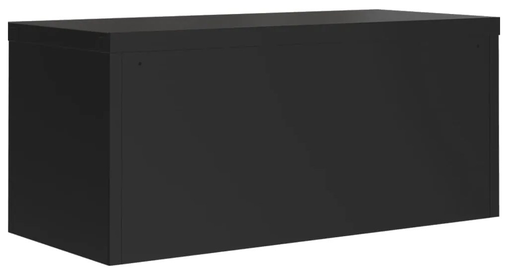 vidaXL Αρχειοθήκη Μαύρη 90 x 40 x 130 εκ. Ατσάλινη