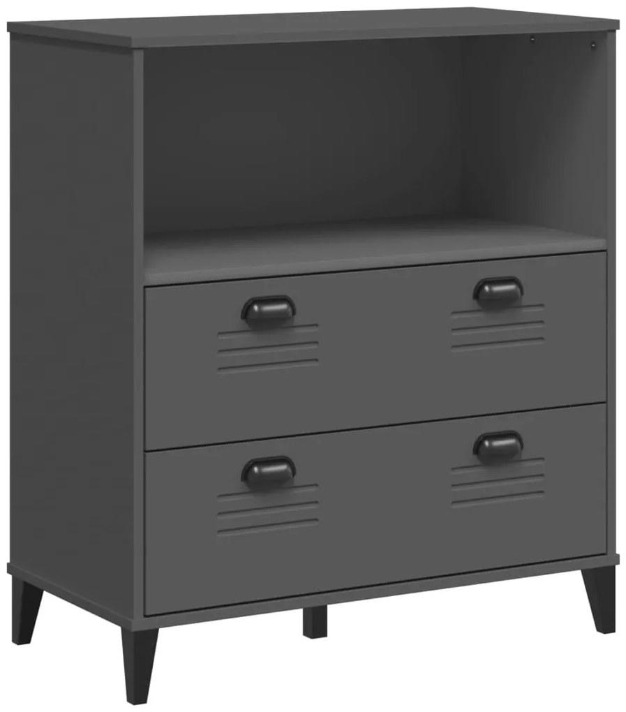 vidaXL Βιβλιοθήκη VIKEN Ανθρακί Γκρι 80x40x90 εκ. από Επεξεργ. Ξύλο