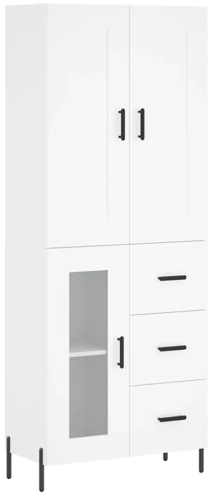 vidaXL Ντουλάπι Λευκό 69,5x34x180 εκ. από Επεξεργασμένο Ξύλο