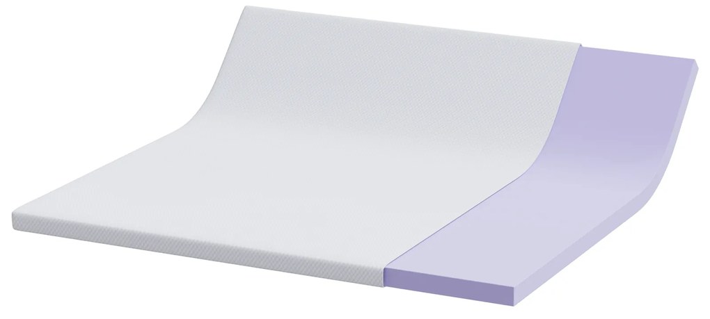 vidaXL Στρώματα Λευκό 200 x 200 cm 100% ύφασμα πολυεστέρα με τζακάρ