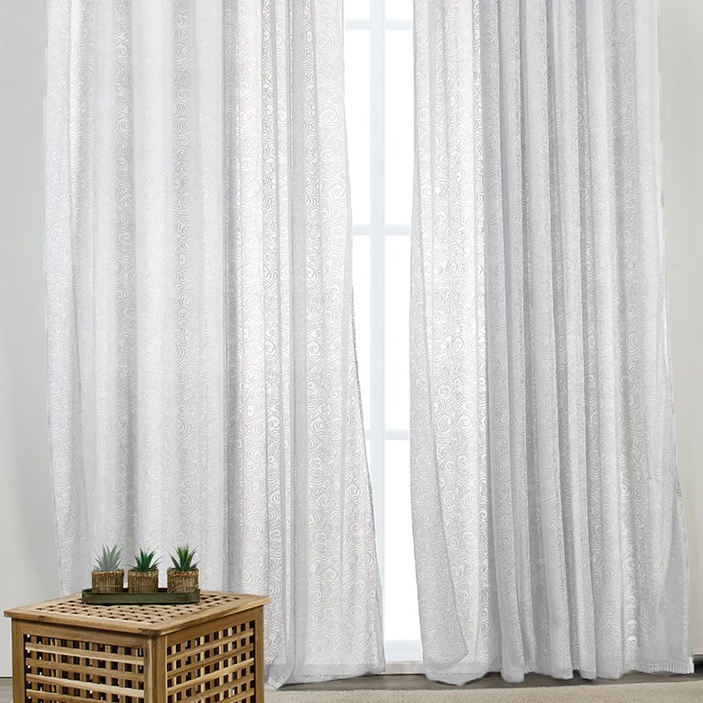 Κουρτίνα (270x280) Με Τρουκς Whitegg K0182-3 White