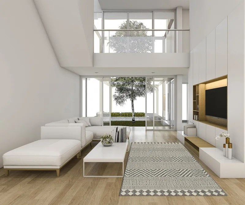 ΧΑΛΙ ETHNIK  7525D  GREY-ECRU - 070X140  NewPlan