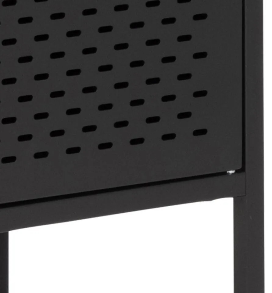 Βιβλιοθήκη Oakland J115, Κλειστό, Μέταλλο, 160x80x40cm, Μαύρο