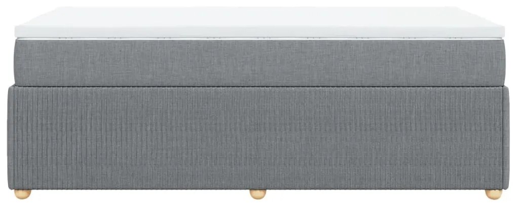 ΚΡΕΒΑΤΙ BOXSPRING ΜΕ ΣΤΡΩΜΑ ΑΝΟΙΧΤΟ ΓΚΡΙ 90X200 ΕΚ. ΥΦΑΣΜΑΤΙΝΟ 3285539