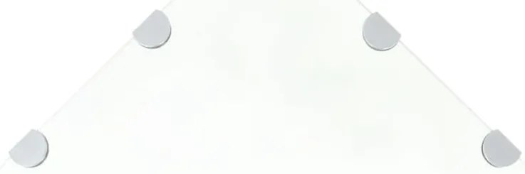 vidaXL Ράφια Γωνία 2 τεμ Διάφανα 45x45 εκ Γυάλινα + Στηρίγματα Χρωμίου