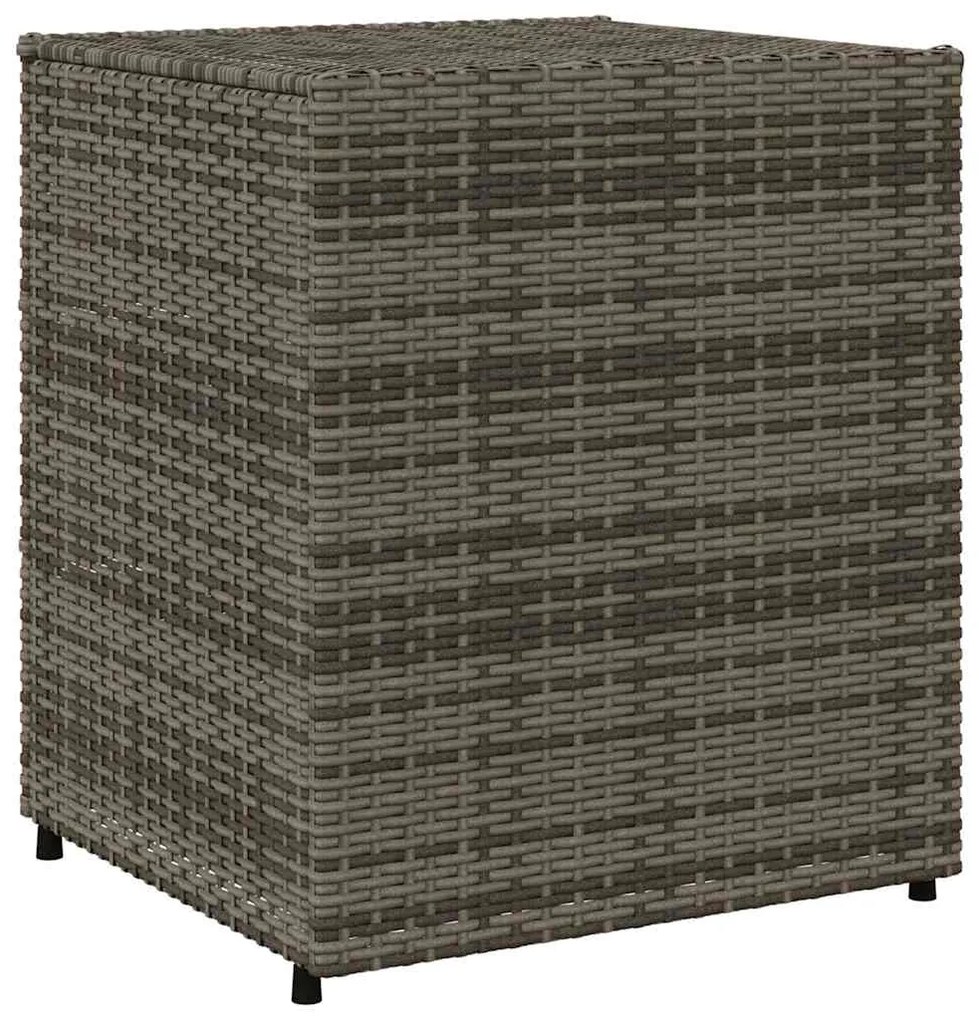 vidaXL Ντουλάπι Αποθήκευσης Κήπου Γκρι 55x59x69 εκ. Συνθετικό Ρατάν