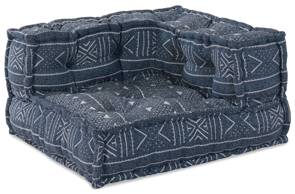 vidaXL Μοδι-γκα κουβερτούρα Indigo 70x70x54 Μάλλινο