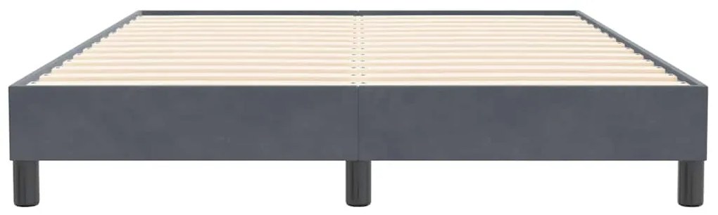 vidaXL Box Spring Κρεβάτι χωρίς στρώμα Σκούρο γκρι Βελούδινο