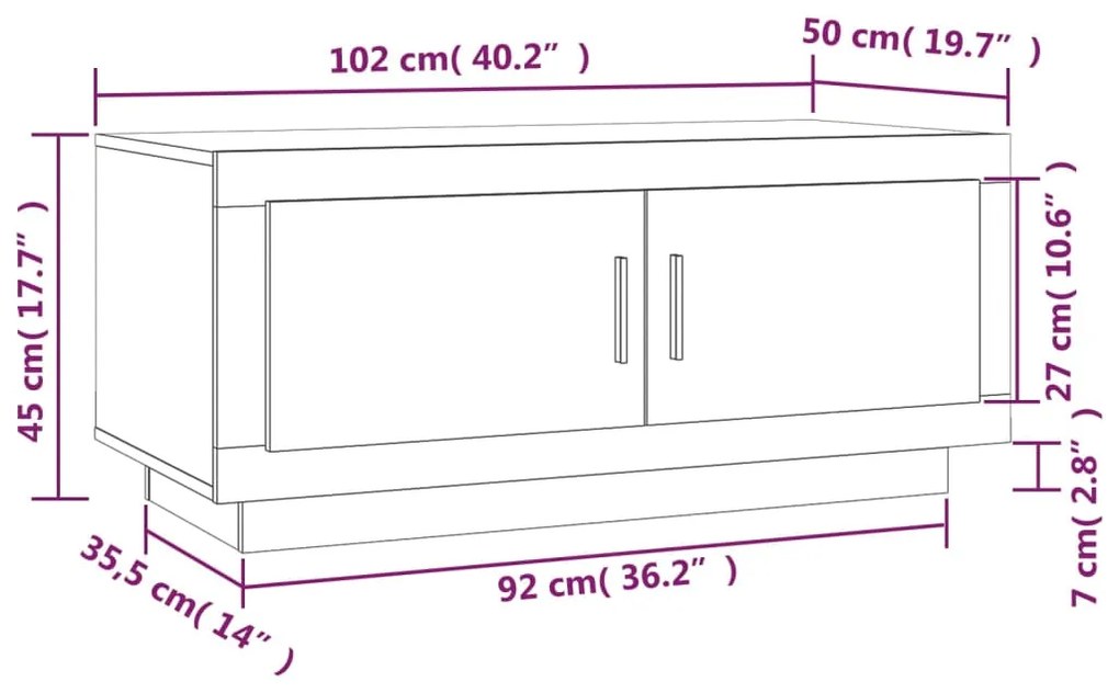 ΤΡΑΠΕΖΑΚΙ ΣΑΛΟΝΙΟΥ ΛΕΥΚΟ 102X50X45 ΕΚ. ΑΠΟ ΕΠΕΞΕΡΓΑΣΜΕΝΟ ΞΥΛΟ 811808