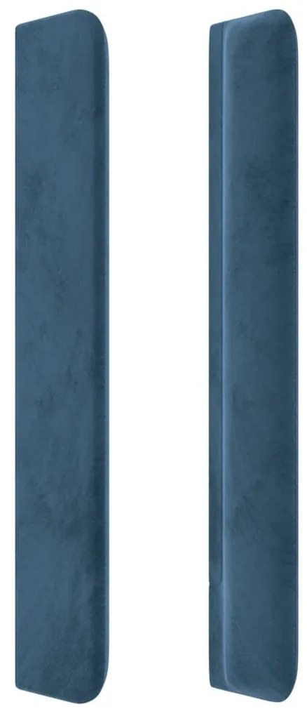 Κεφαλάρι με Πτερύγια Σκούρο Μπλε 83x16x118/128 εκ. Βελούδινο - Μπλε