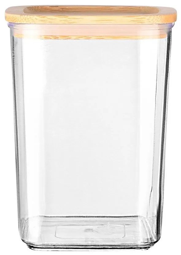Δοχείο Αποθήκευσης Bamboo Essentials 01-24260 800ml Στοιβαζόμενο Natural-Clear Estia Plastic,Bamboo
