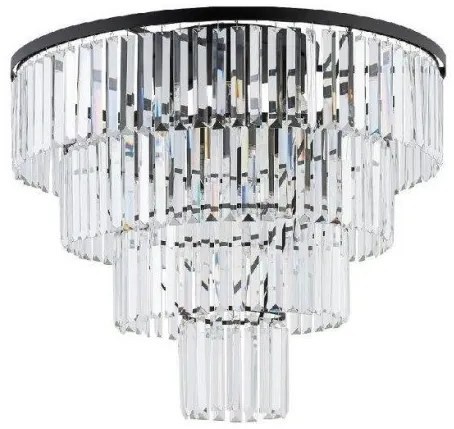 Πλαφονιέρα Φωτιστικό Οροφής Κρύσταλλο Cristal L H60 Φ71 Nowodvorski-7630-Μαύρο 7630