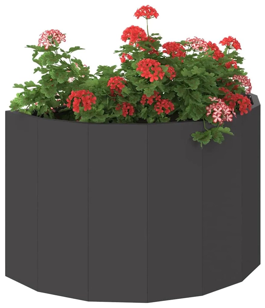 vidaXL Γλάστρα Μαύρο 60 x 30 x 35 εκ Ατσάλι