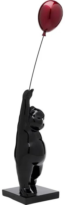 Διακοσμητικό Επιτραπέζιο Balloon Bear Μαύρο/Κόκκινο 16,6x16,2x73,5 εκ. - Μαύρο