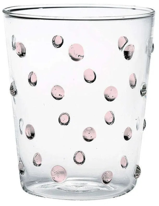 Ποτήρι Νερού Party PY00108 450ml Pink-Clear Zafferano Glass