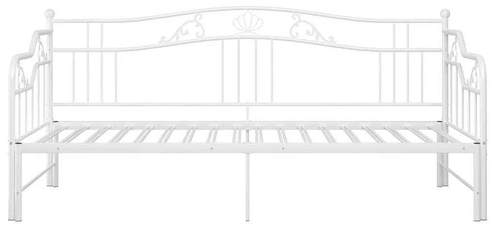 Πλαίσιο για Καναπέ - Κρεβάτι Λευκό 90 x 200 εκ. Μεταλλικό - Λευκό