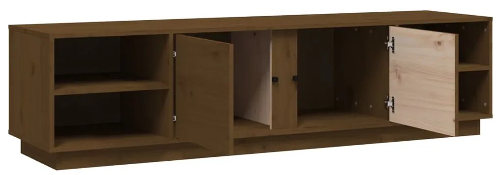 vidaXL Έπιπλο Τηλεόρασης Καφέ Μελί 156x40x40 εκ. από Μασίφ Ξύλο Πεύκου
