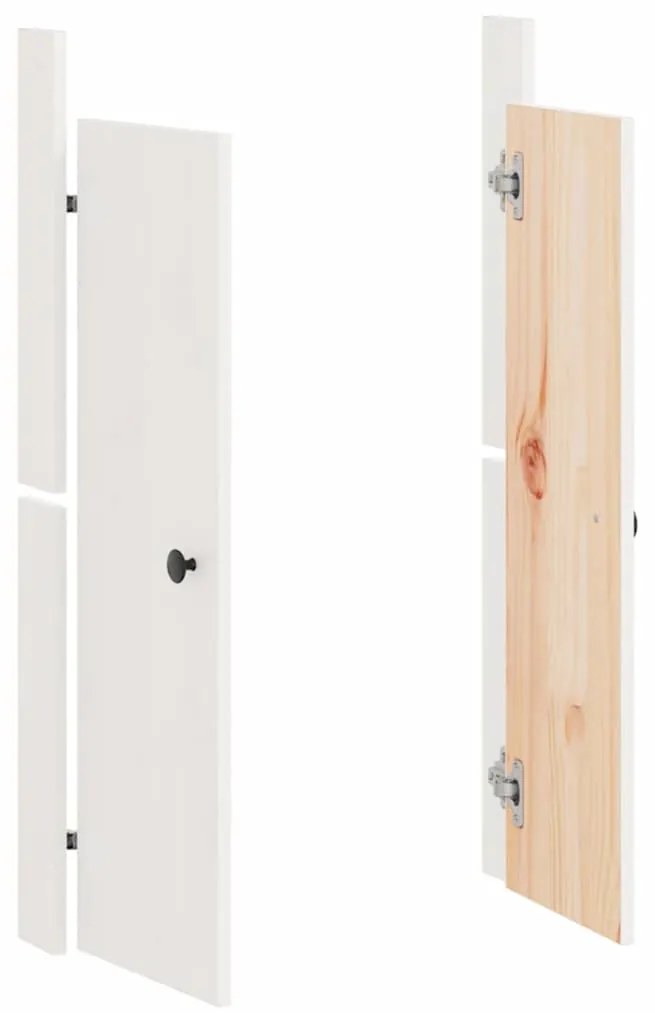 vidaXL Πόρτες Κουζίνας Εξ. Χώρου 2 τεμ. Λευκές 50x9x82 εκ. Μασίφ Πεύκο