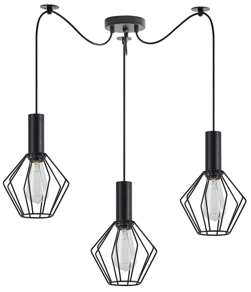 Φωτιστικό Οροφής Τρίφωτο Homelighting 77-8528 Black
