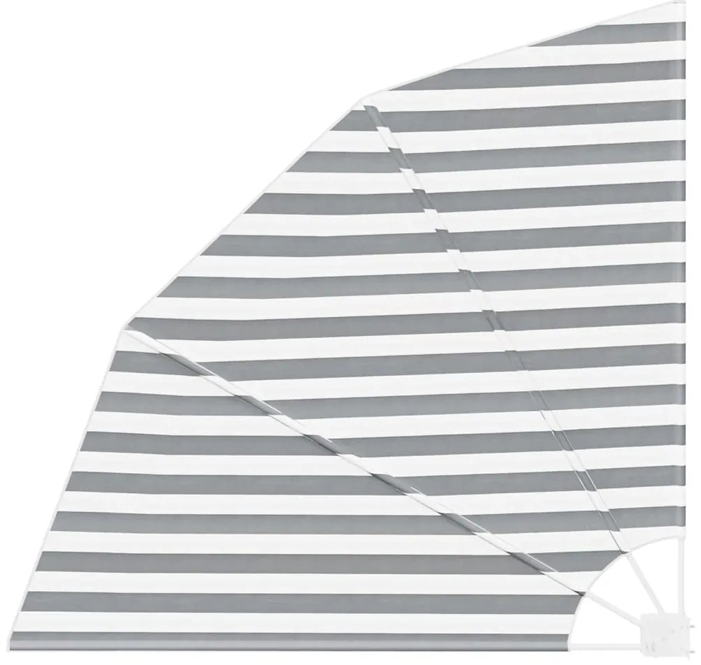 vidaXL Αδιάφανο σκίαστρο μπαλκονιού Γκρι και Λευκό 160 x 160 cm