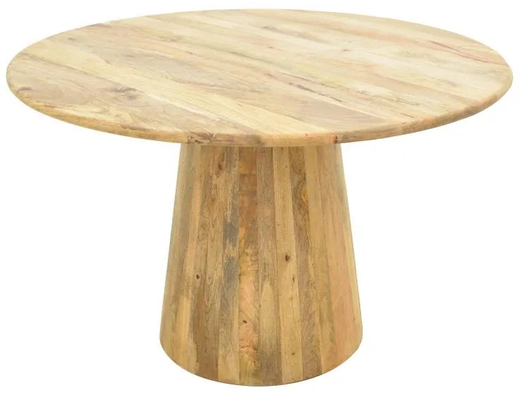 Τραπέζι Rahma I μασίφ ξύλο mango 3εκ σε φυσική απόχρωση Φ120x77εκ 120x120x77 εκ.