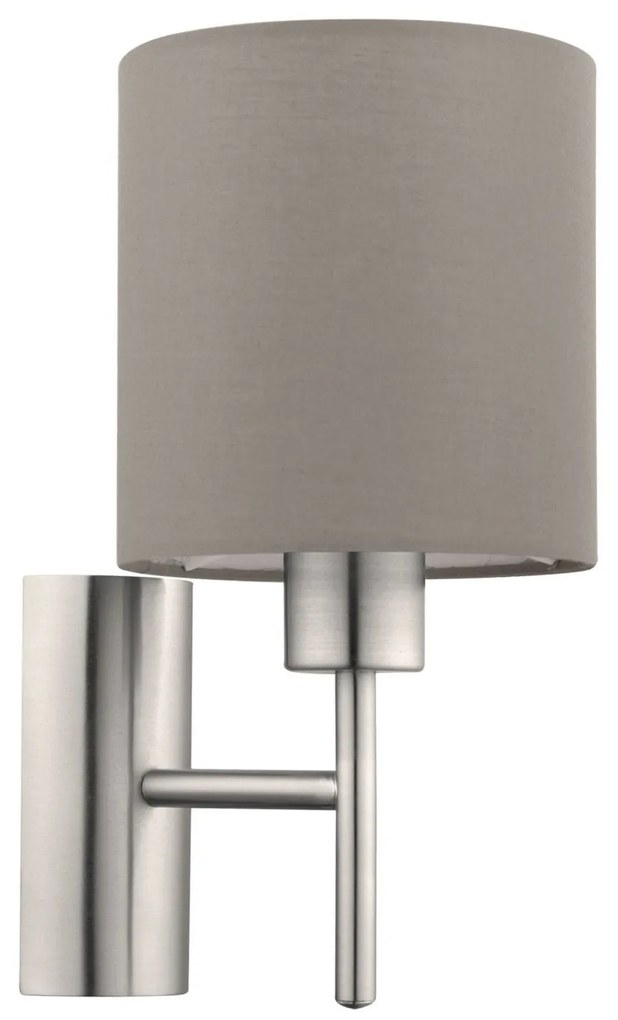 Φωτιστικό Τοίχου Pasteri 94925 Taupe Eglo Metal, Fabric