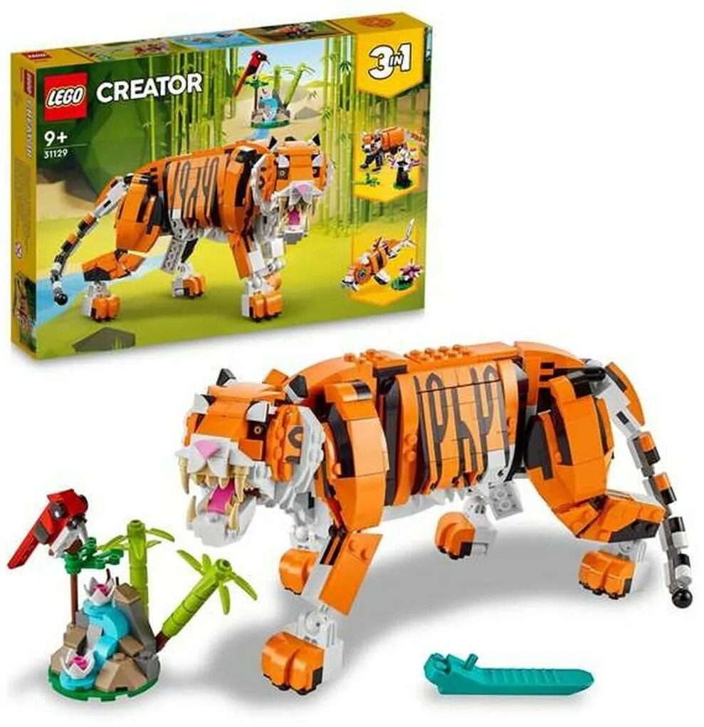 Παιχνίδι Kατασκευή Lego 31129 Creator 3-in-1 Her Majesty the Tiger Majestic Tiger 31129 Πολύχρωμο (755 pcs)