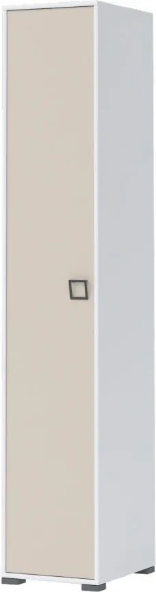 Ντουλάπα Riddle 1D-Λευκό-Sand