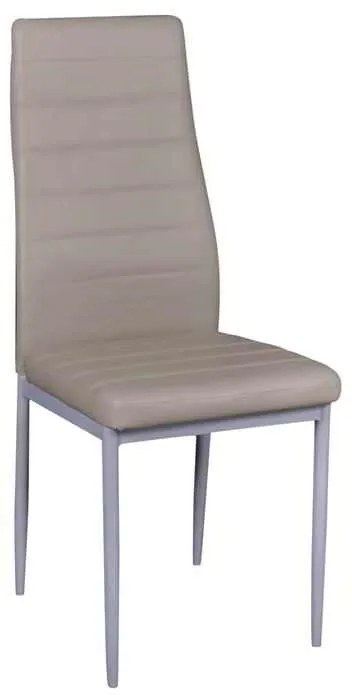 Καρέκλα Jetta-I Βαφή Γκρι/PVC Cappuccino Συσκ.4τμχ 40x50x95cm
