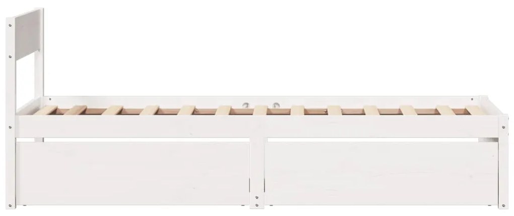 vidaXL Σκελετός Κρεβ. Χωρίς Στρώμα Λευκό 90x190 εκ Μασίφ Πεύκο