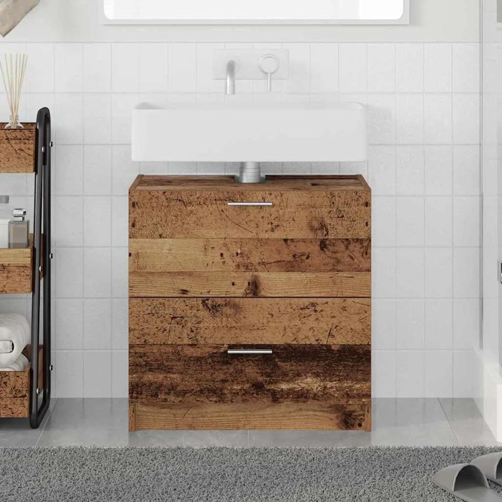 vidaXL Ντουλάπι Νεροχύτη Παλιό Ξύλο 59 x 37 x 59 cm Επεξεργασμένο ξύλο