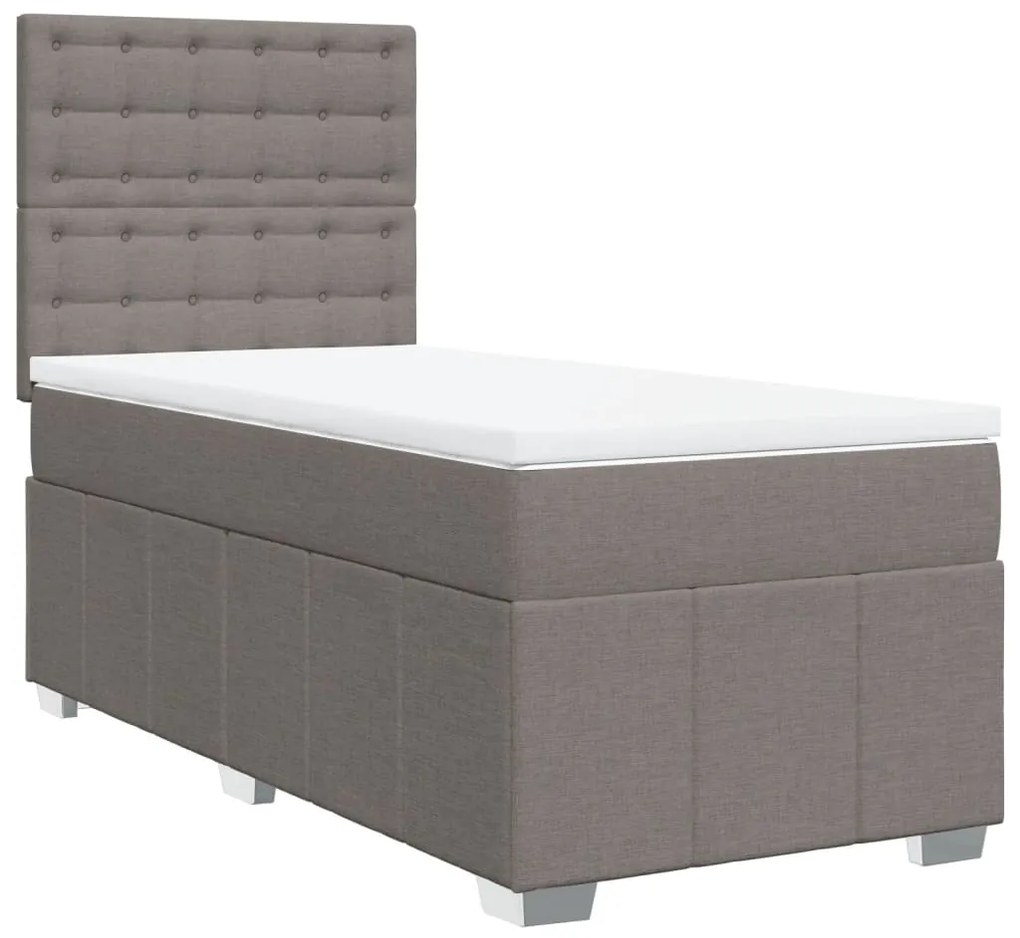 ΚΡΕΒΑΤΙ BOXSPRING ΜΕ ΣΤΡΩΜΑ TAUPE 90X200 ΕΚ. ΥΦΑΣΜΑΤΙΝΟ 3293869