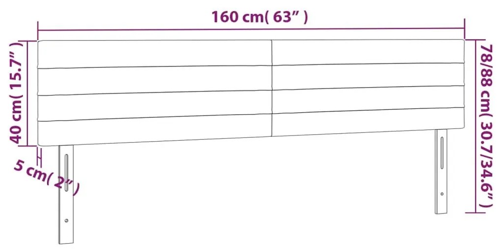 Κεφαλάρια Κρεβατιού 2 τεμ. Μαύρα 80 x 5 x 78/88 εκ. Υφασμάτινο - Μαύρο