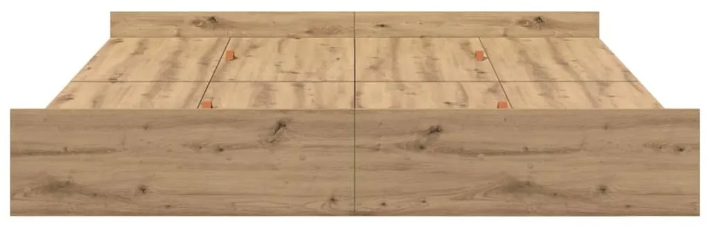 vidaXL Κρεβάτι με αποθηκευτικό χώρο artisan δρυς 200 x 200 cm