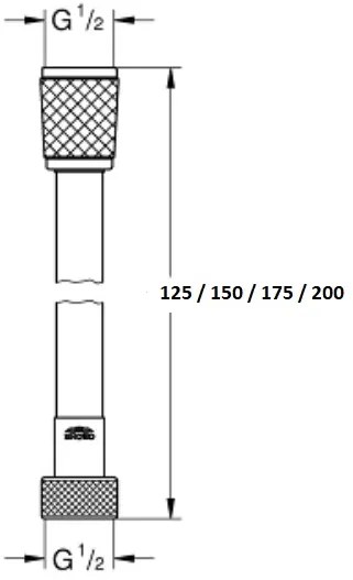 Σπιράλ ντουζ Grohe Relexa Flex-Μήκος: 150 εκ.-Ashmi