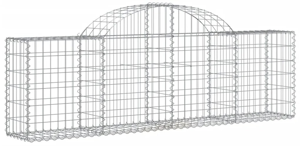 vidaXL Συρματοκιβώτια Τοξωτά 11 τεμ. 200x30x60/80 εκ. Γαλβαν. Ατσάλι