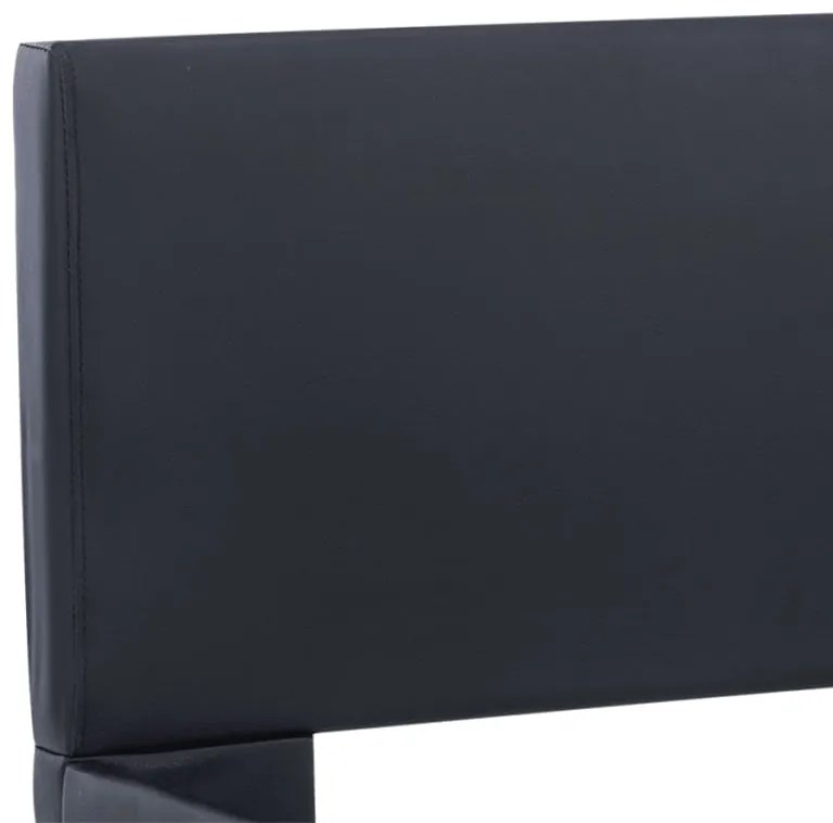 vidaXL Πλαίσιο Κρεβατιού με LED Μαύρο 90 x 200 εκ. Συνθετικό Δέρμα