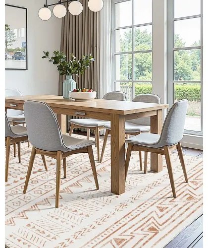 VEVOR Large Area Rug 5x8 ft Anti-Skid and Tear-Resistant Floor Mat Modern Beige