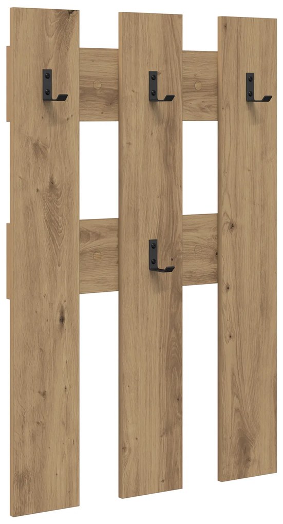 vidaXL Τοίχου Κρεμάστρα με αποθήκευση artisan δρυς 65 x 3 x 100 εκ.