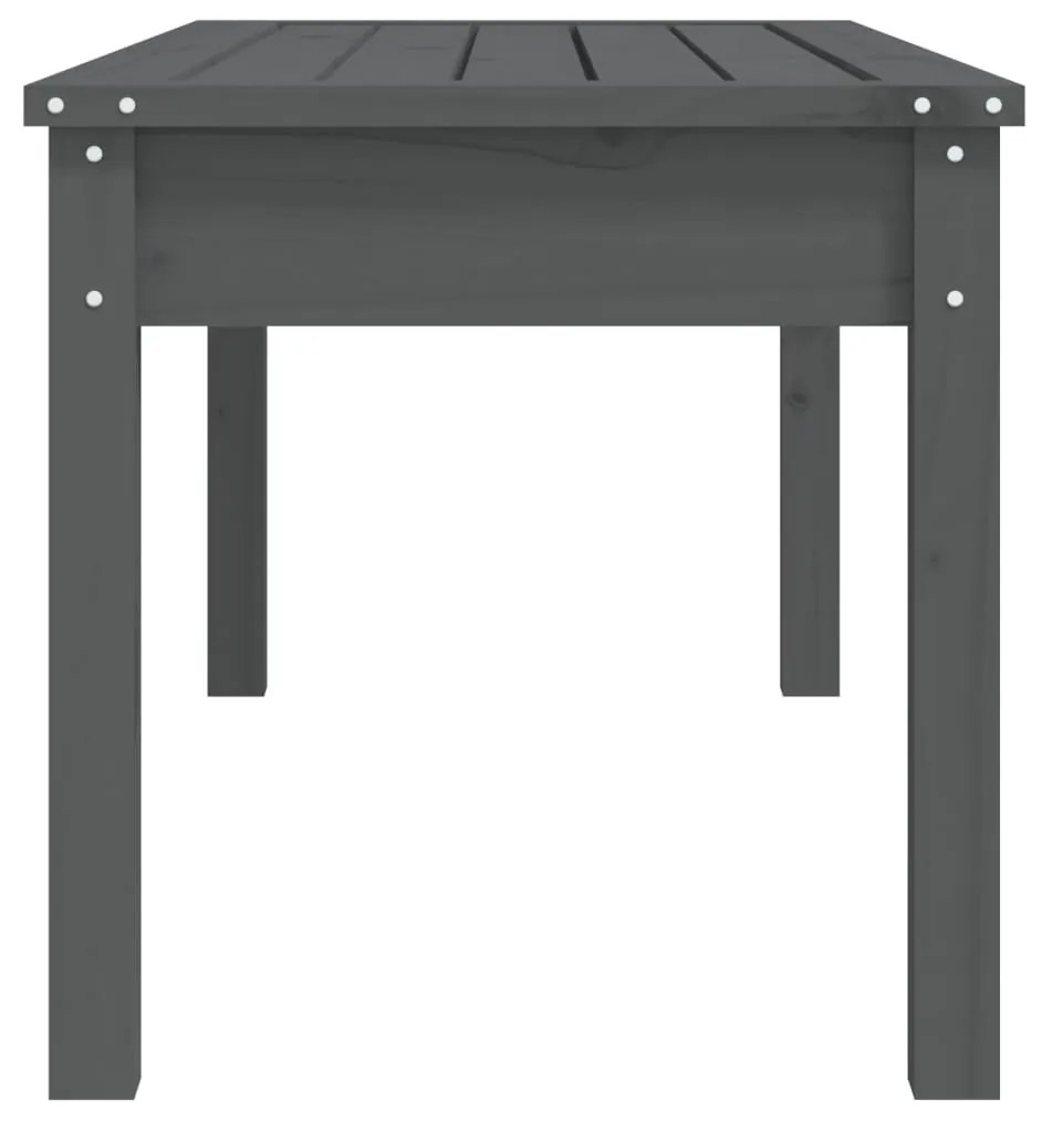 vidaXL Παγκάκι Κήπου Γκρι 109 x 44 x 45 εκ. από Μασίφ Ξύλο Πεύκου