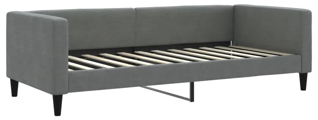 vidaXL Καναπές Κρεβάτι Σκούρο Γκρι 90 x 200 εκ. Υφασμάτινος