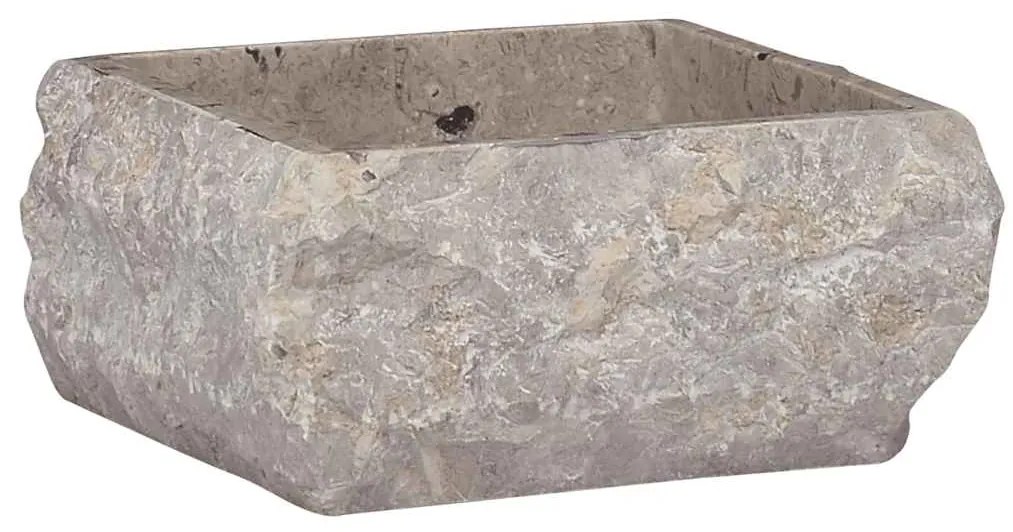 vidaXL Νιπτήρας Γκρι 30 x 30 x 13 εκ. Μαρμάρινος