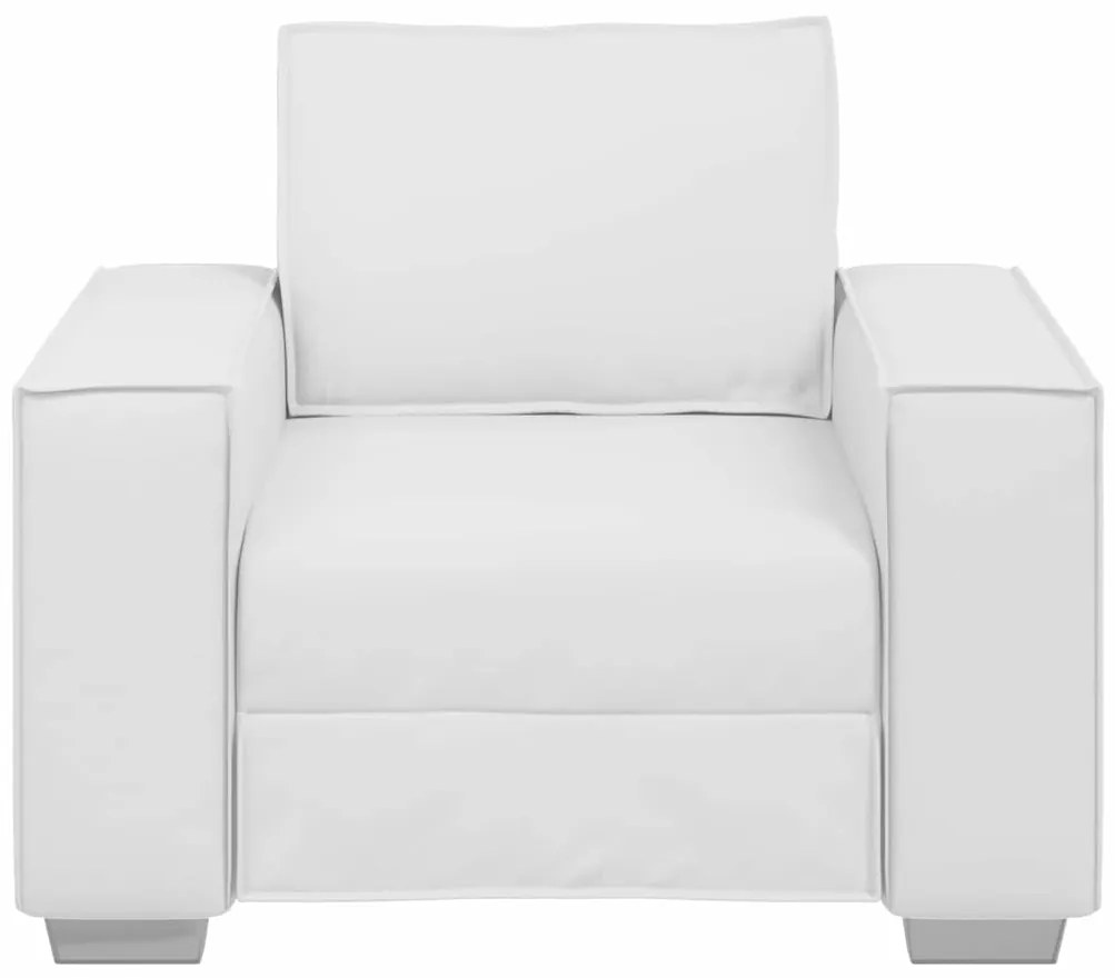 vidaXL Πολυθρόνα-καναπές με μαξιλάρι Λευκό 99 x 78 x 84 εκ. Δερματίνη