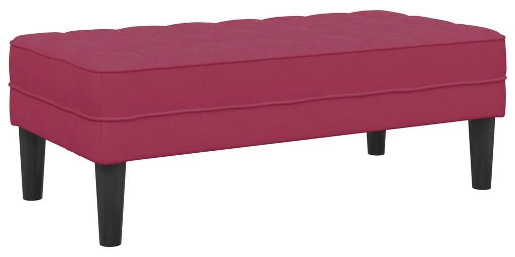 vidaXL Παγκάκι Βαθύ Κόκκινο 113x57x39 εκ. Βελούδο